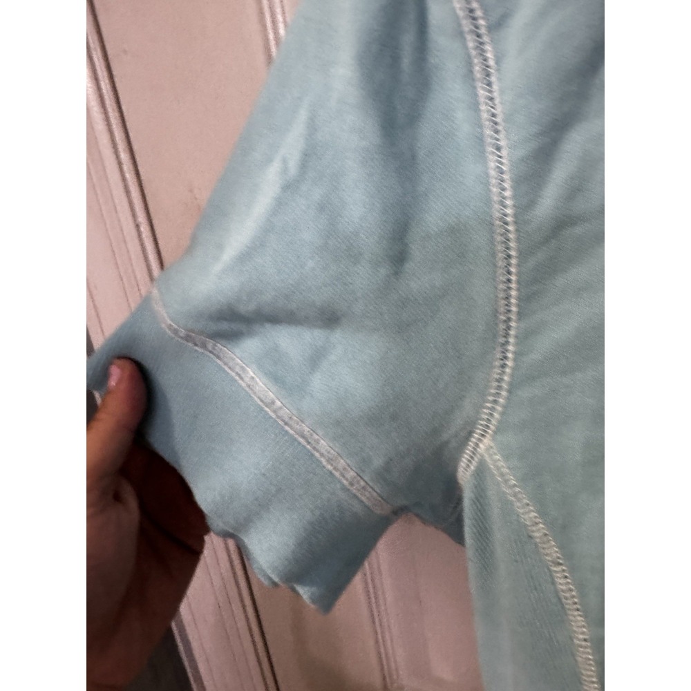 Vintage Disney Tinkerbell Blue Women's Short Sleeve Hoodie Sz XL Pullover - Picture 4 of 11